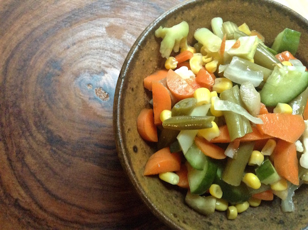 Quick-Pickled Vegetable Salad and Brining Vegetables