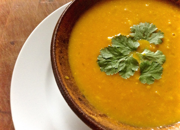 Squash Soup with Lemongrass and Corn