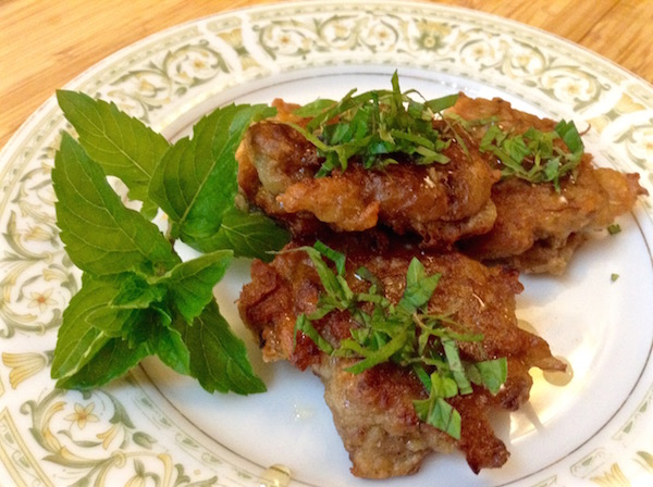 Eggplant Fritters with Honey
